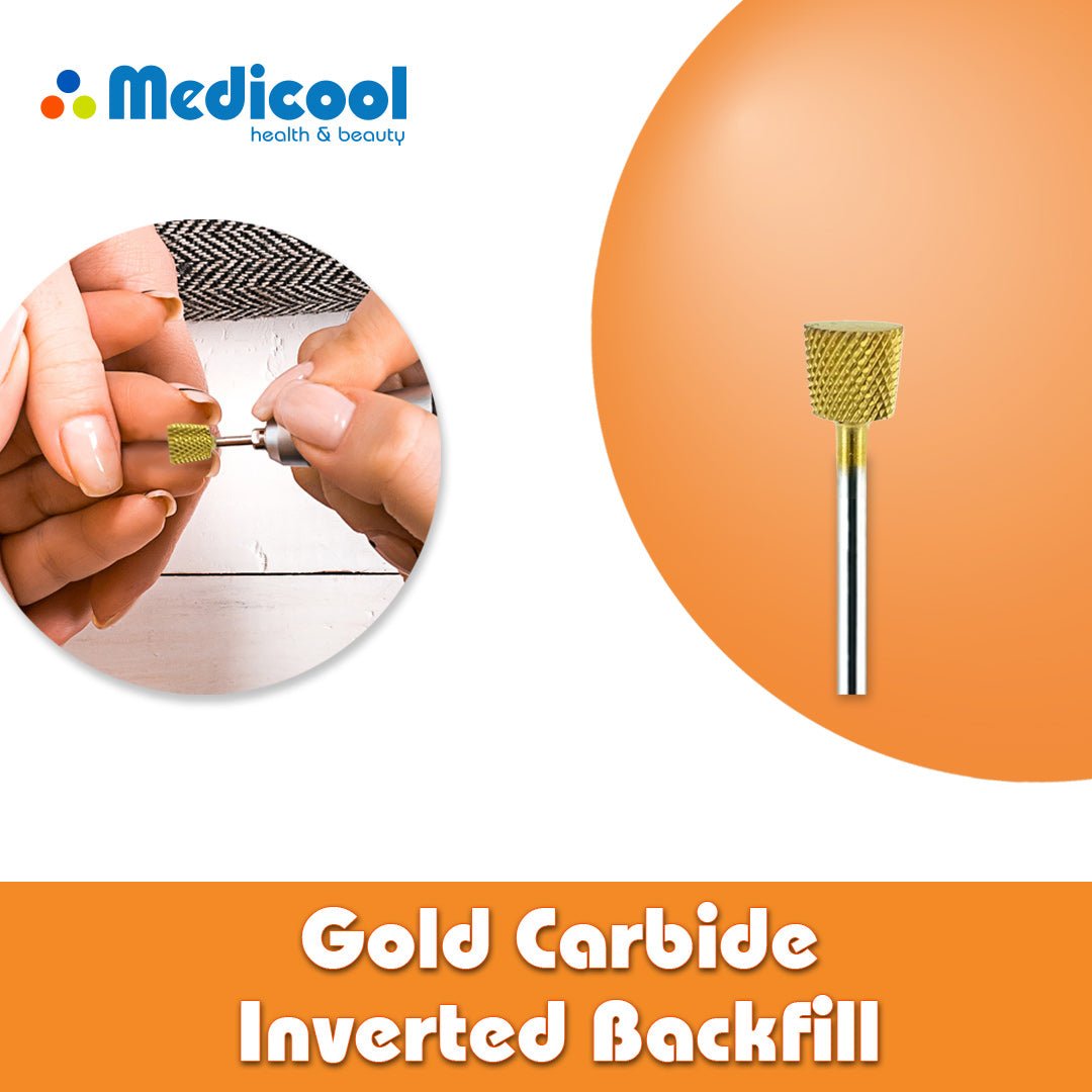 Medicool Gold Carbide Inverted Backfill Bits -CC8- for Nails