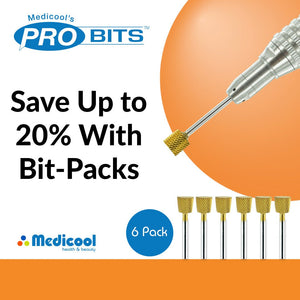 Medicool Gold Carbide Inverted Backfill Bits -CC8- for Nails
