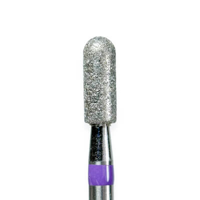 KMIZ Diamond Rounded Cylinder E-File Nail Drill Bit - Silk Grit 3.1mm
