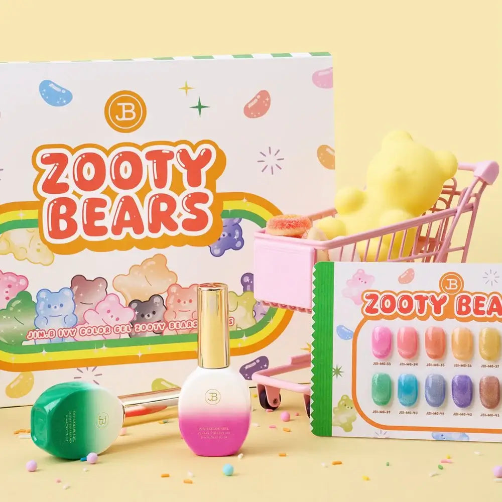 JIN.B Zooty Bears Collection- 12 PCS Color Gel Polish Set