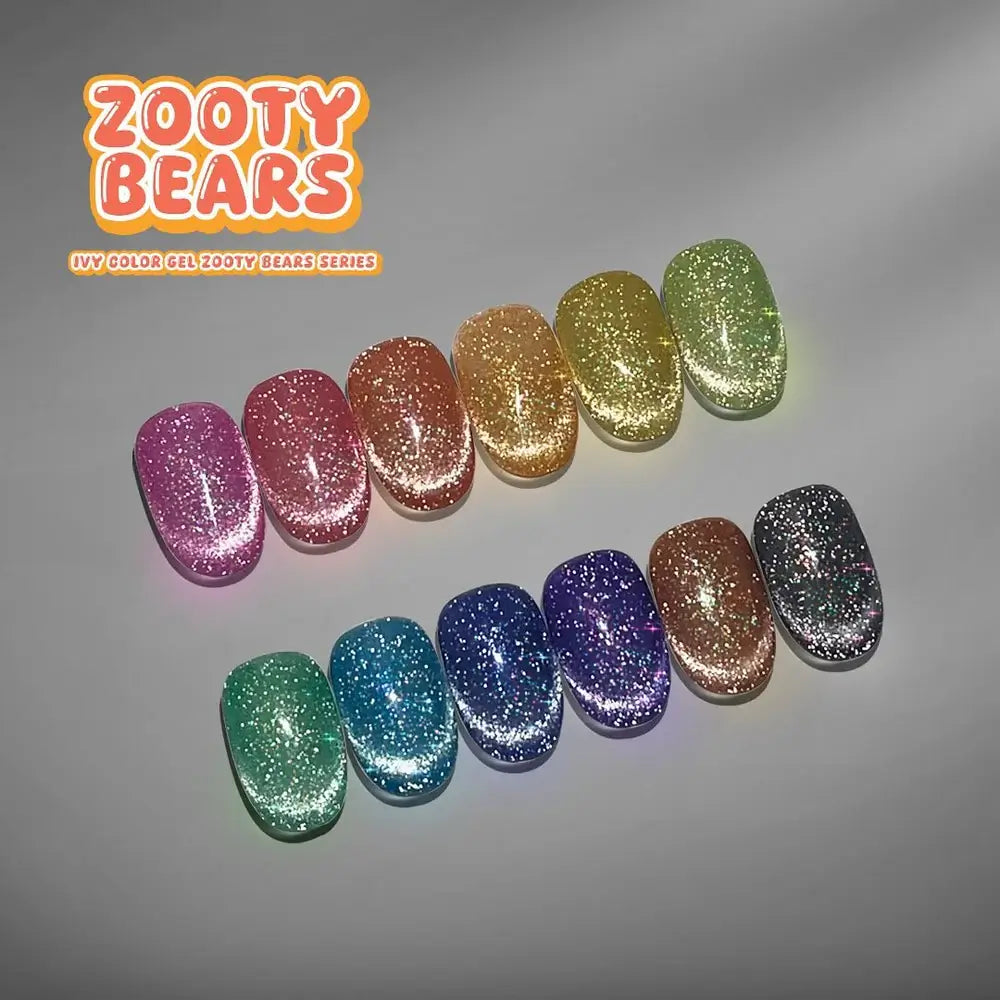 JIN.B Zooty Bears Collection- 12 PCS Color Gel Polish Set