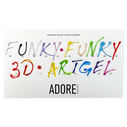 Adore Professional 3D Funky Art Gel #10- Red Glass