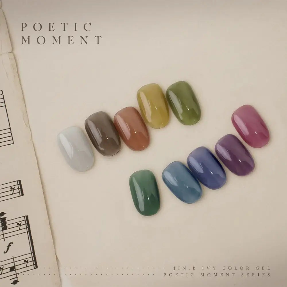 JIN.B Poetic Moment Collection- 10 PCS Color Gel Polish Set