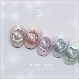 JIN.B Snow Day Collection- 8 PCS Magnetic Syrup Gel Polish