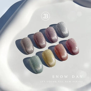 JIN.B Snow Day Collection- 8 PCS Magnetic Syrup Gel Polish