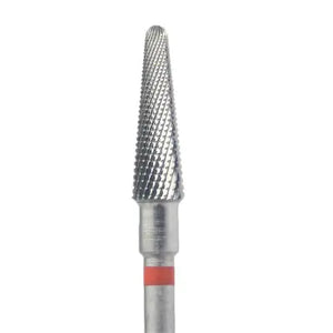 KMIZ Carbide Cone E-File Nail Drill Bit - Fine Grit (Red)