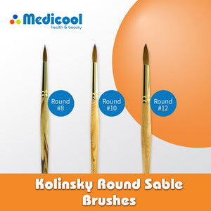 Medicool Kolinsky Round Sable Brushes