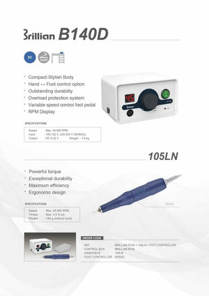 Saeshin Brillian B140D + 105LN 45k RPM