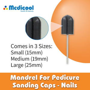 Medicool Mandrel  for Pedicure Sanding Caps - Nails