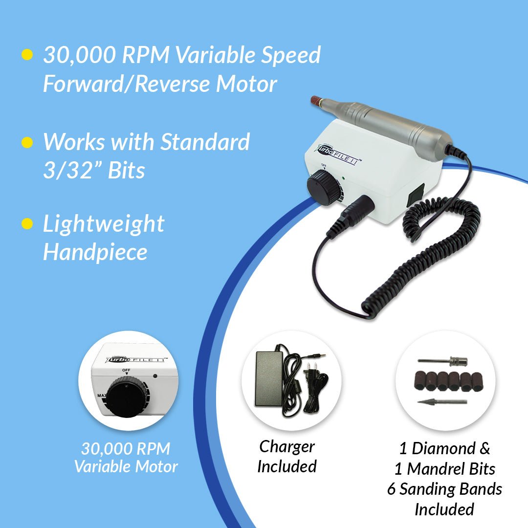 Medicool TurboFile II Electric Nail File -White