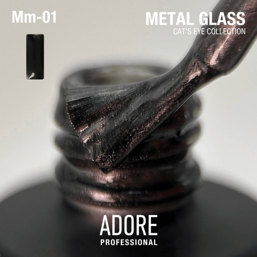 Adore Professional Metal Glass Cat Eye Gel Polish - Graphite Black
