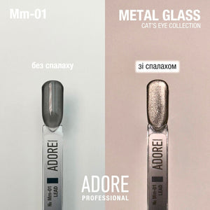 Adore Professional Metal Glass Cat Eye Gel Polish - Graphite Black