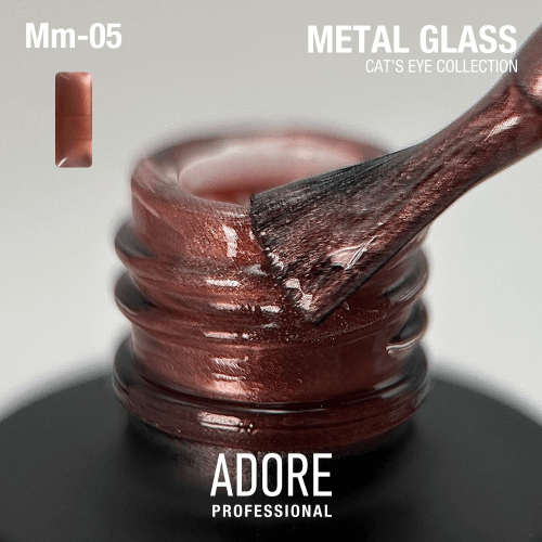 Adore Professional Metal Glass Cat Eye Gel Polish - Ruddy