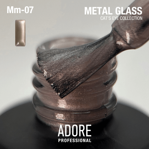 Adore Professional Metal Glass Cat Eye Gel Polish - Gray Beige