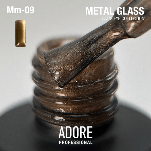 Adore Professional Metal Glass Cat Eye Gel Polish - Beige Brown