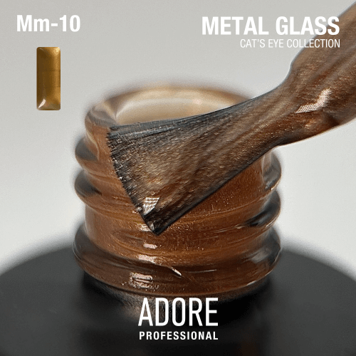 Adore Professional Metal Glass Cat Eye Gel Polish - Golden Brown