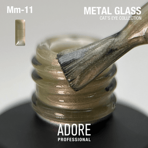 Adore Professional Metal Glass Cat Eye Gel Polish - White Gold