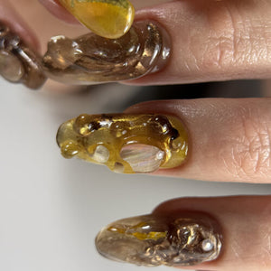 Adore Professional Metal Glass Cat Eye Gel Polish - White Gold
