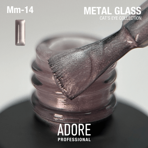 Adore Professional Metal Glass Cat Eye Gel Polish - Silver Lilac