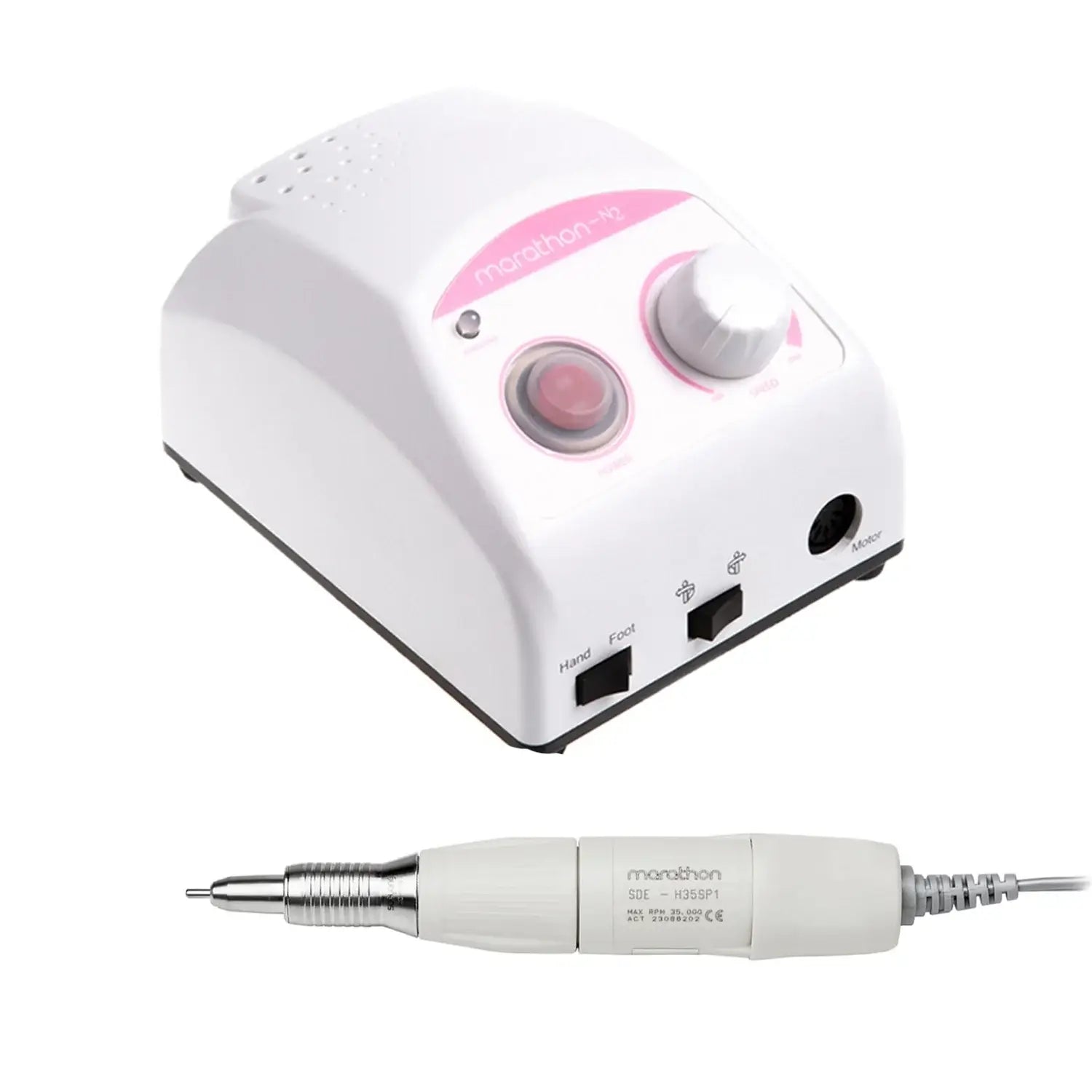 Saeyang Marathon N2 + H35SP1 HP E-file Nail Drill- White