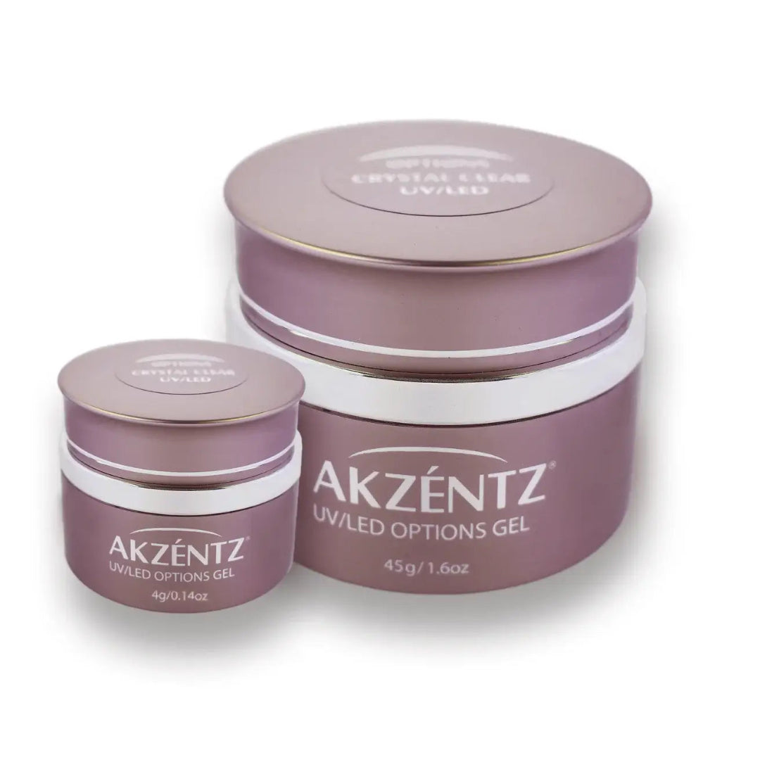 【新品未開封】 AKZENTZ UV/LED OPTIONS GEL 45g Akzentz Options© Crystal Clear - Nail Mart USA