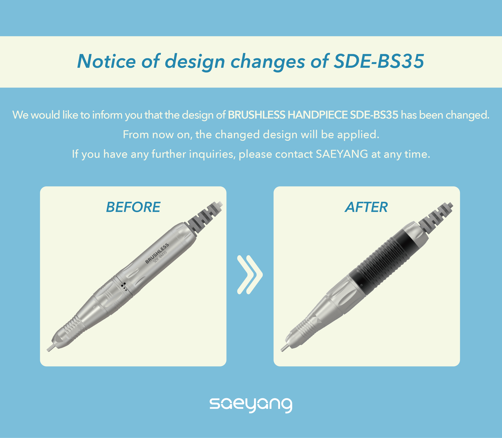 Saeyang Wireless Portable K48 PRO+SDE-BS35 Handpiece - White