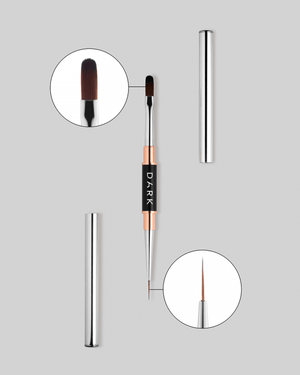 DARK Double-sided Brush  (liner 10 mm + rounded gel 12 mm)