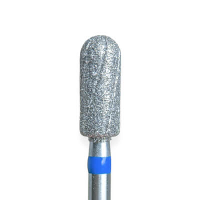 KMIZ Diamond Cylinder E-File Nail Drill Bit - Medium Grit (Blue) 4.2mm