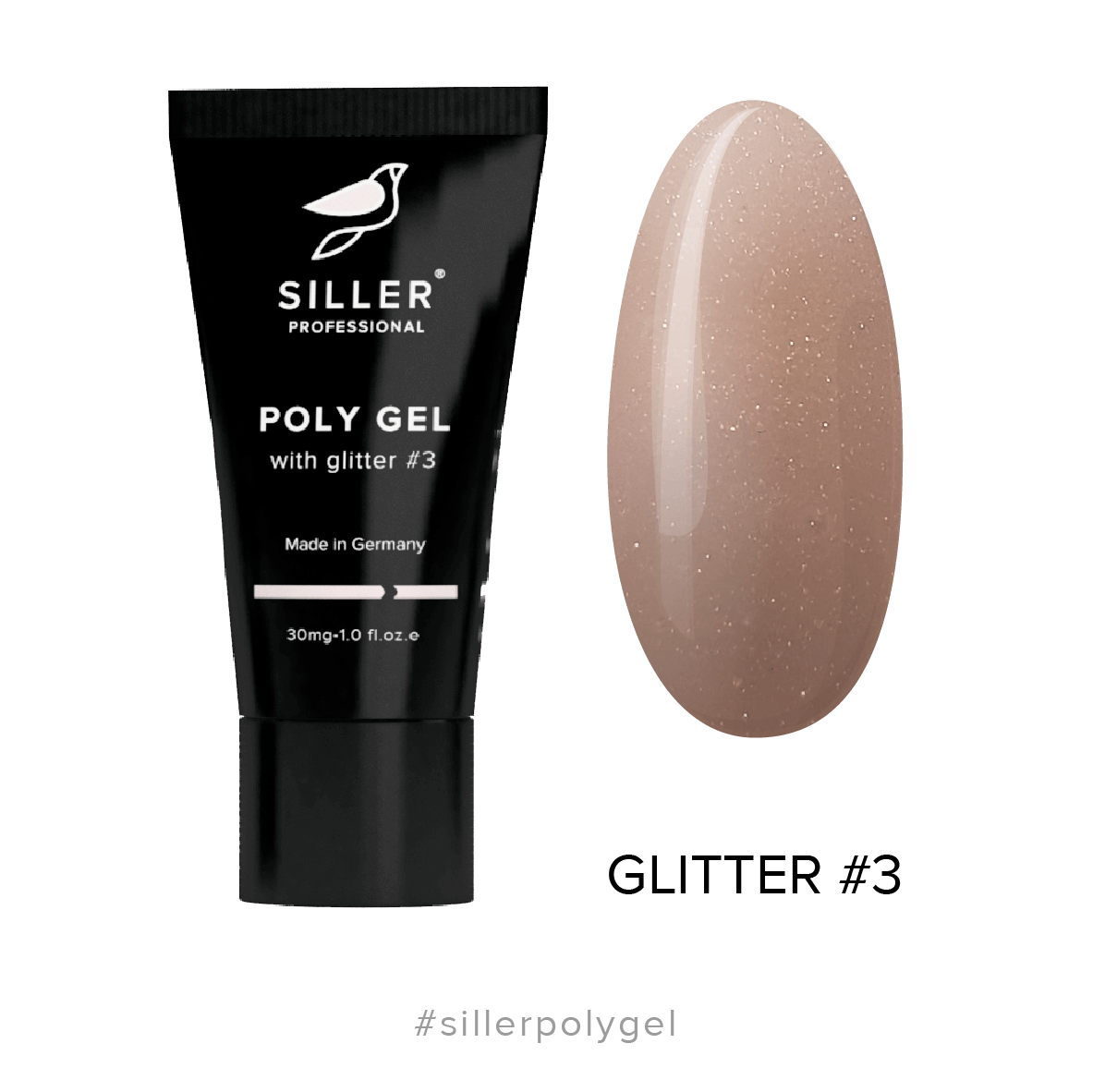 Siller Polygel with Glitter #3 - Gold Sand