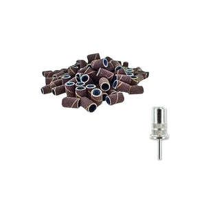 Red-Brown Sanding Bands and Mandrel Bundle