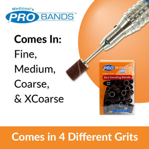 Medicool Red-Brown Sanding Bands for Nails