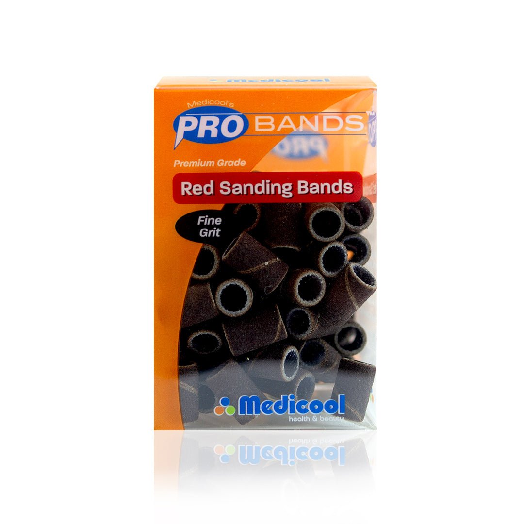 Medicool Red-Brown Sanding Bands for Nails