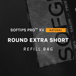 SOFGEL SOFTIPS PRO™ XV NATURAL - ROUND EXTRA SHORT
