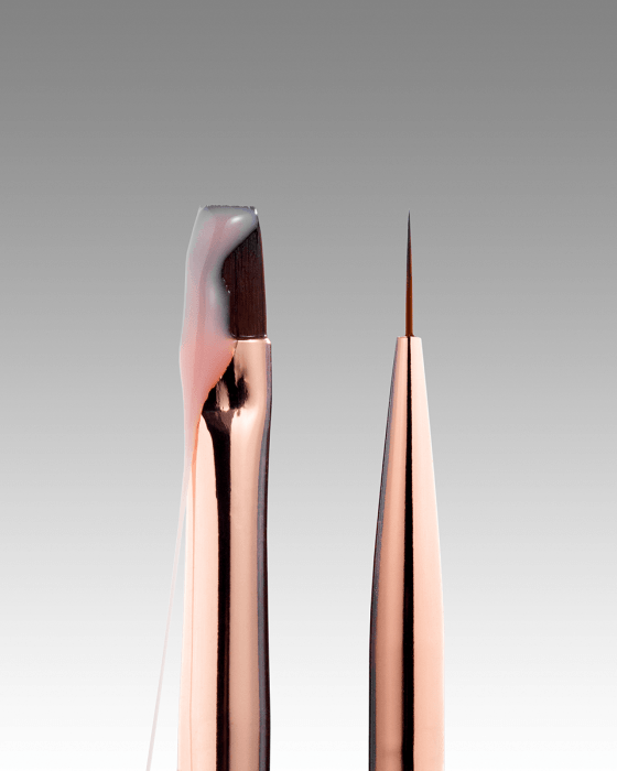 DARK Double-Sided Brush Beige (Liner 11 mm + Flat Square 9 mm)