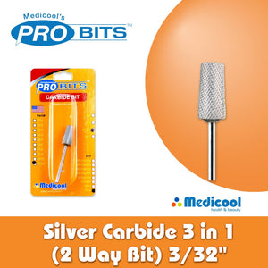 Medicool Silver Carbide 3 in 1 (2 Way Bit) 3/32"