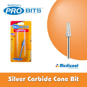 Medicool Silver Carbide Cone Bit for Nails