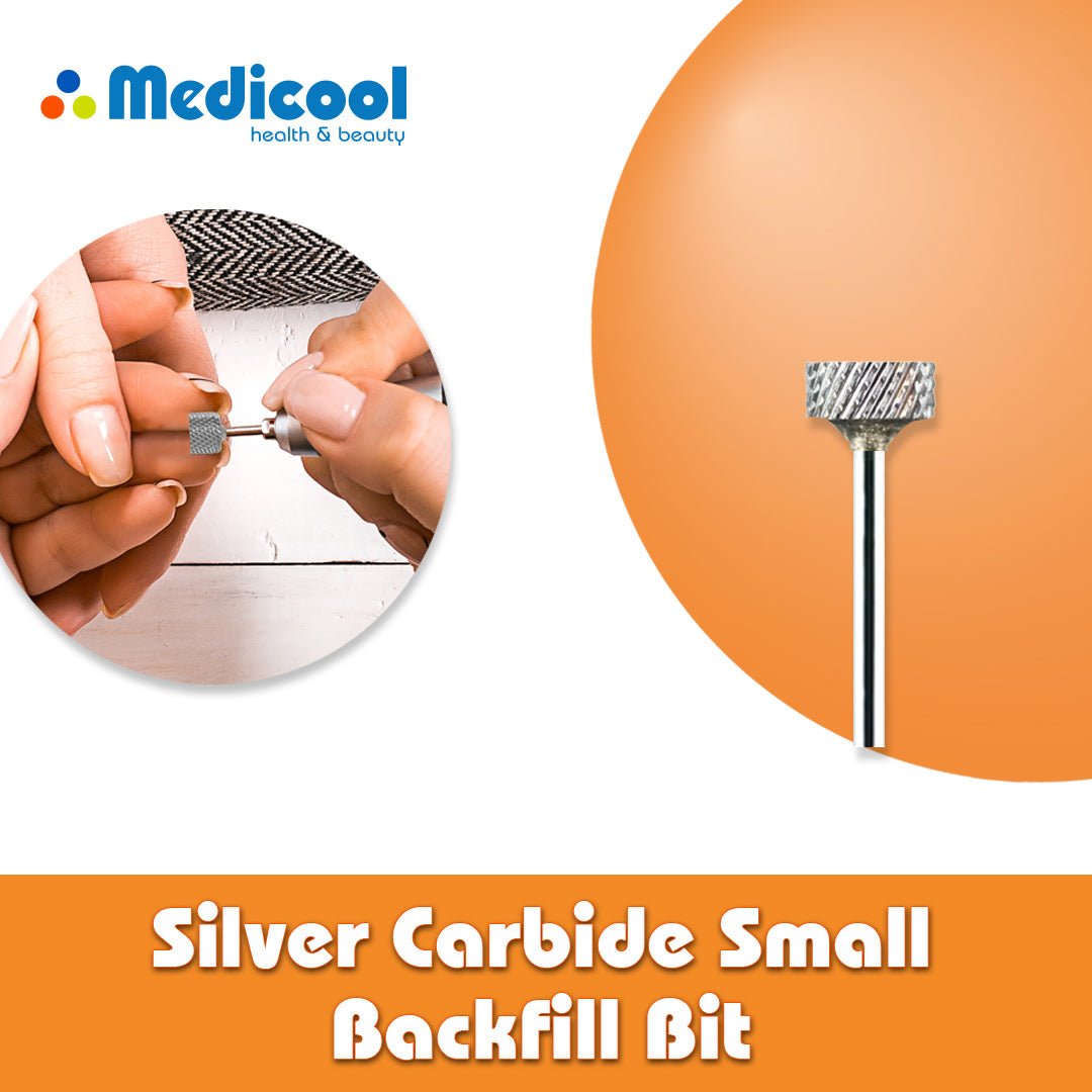 Medicool Silver Carbide Small Backfill Bits for Nails