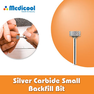 Medicool Silver Carbide Small Backfill Bits for Nails