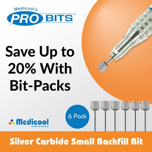 Medicool Silver Carbide Standard Backfill Bits for Nails