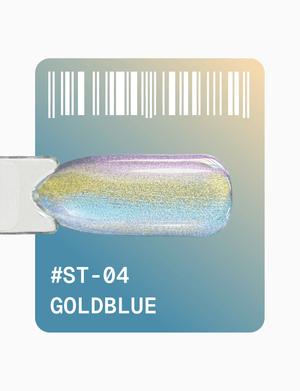 Adore Professional Satin Cat Eye Gel Polish - Gold Blue