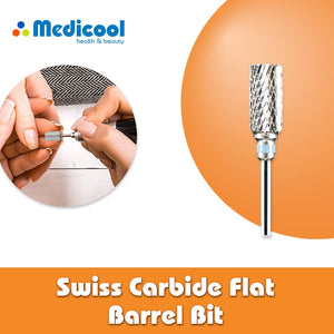 Medicool Swiss Carbide Flat Barrel Bit -SC11C- for Nails