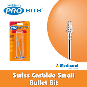 Medicool Swiss Carbide Small Bullet Bit -SC53 BIT- for Nails