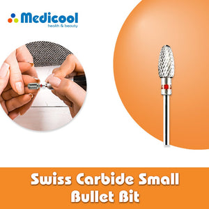 Medicool Swiss Carbide Small Bullet Bit -SC53 BIT- for Nails