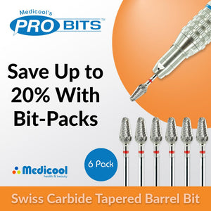 Medicool Swiss Carbide Tapered Barrel Bit for Nails