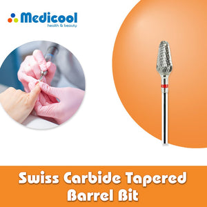 Medicool Swiss Carbide Tapered Barrel Bit for Nails