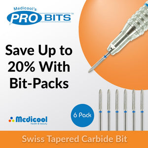 Medicool Swiss Tapered Carbide Bits for Nails