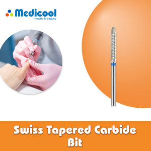 Medicool Swiss Tapered Carbide Bits for Nails