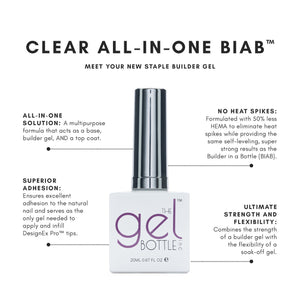 The GelBottle - Clear All In One BIAB Builder Gel, 20 ml