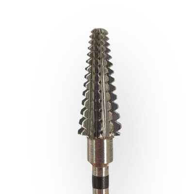 KMIZ Carbide Cone E-File Nail Drill Bit - Double Cut Extra Coarse 6.0mm