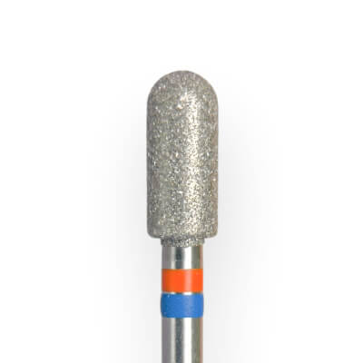 KMIZ Twin Diamond Rounded Cylinder E-File Nail Drill Bit - Fine & Medium 4.0mm